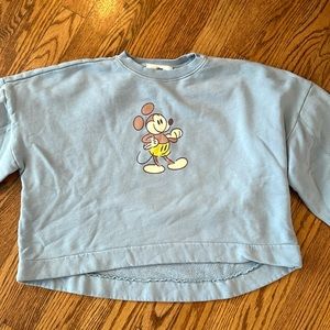 Disney Mickey Mouse Crop Sweatshirt